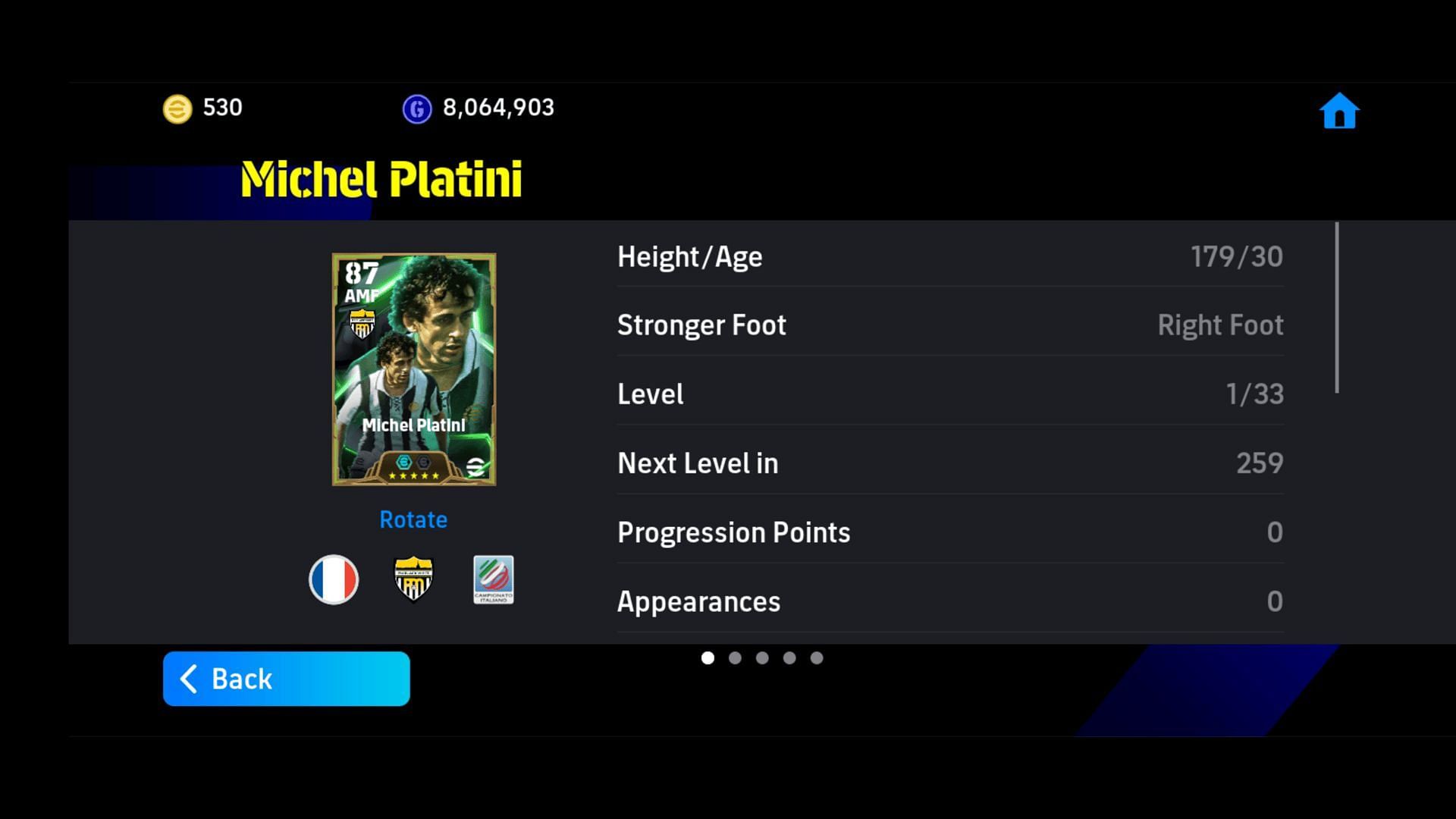 Michel Platini is a Classic No. 10 card (Image via Konami)